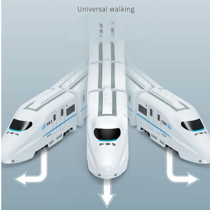 Interactive Electric Model Train Toy For Kids DIY HighSpeed Railway Set With Realistic Sound  Light 2