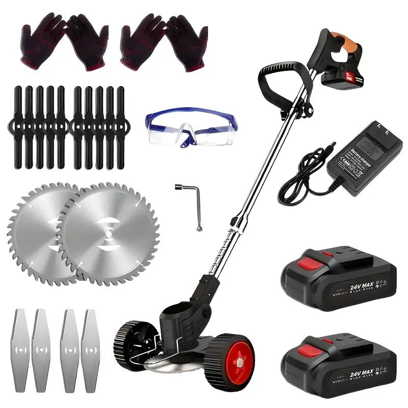 20V Cordless Grass Trimmer  Edger 2 Batteries Included 3in1 Lawn Care Tool For Weed Wacking Lawn Mo 6