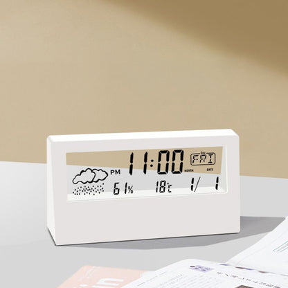 Creative Weather Station Alarm Clock, Multi-Functional Thermo-Hygrometer with Large Display, Perfect for Home, Office
