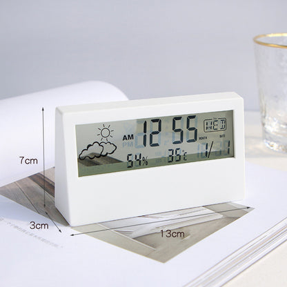 Creative Weather Station Alarm Clock MultiFunctional ThermoHygrometer With Large Display Perfect Fo 1