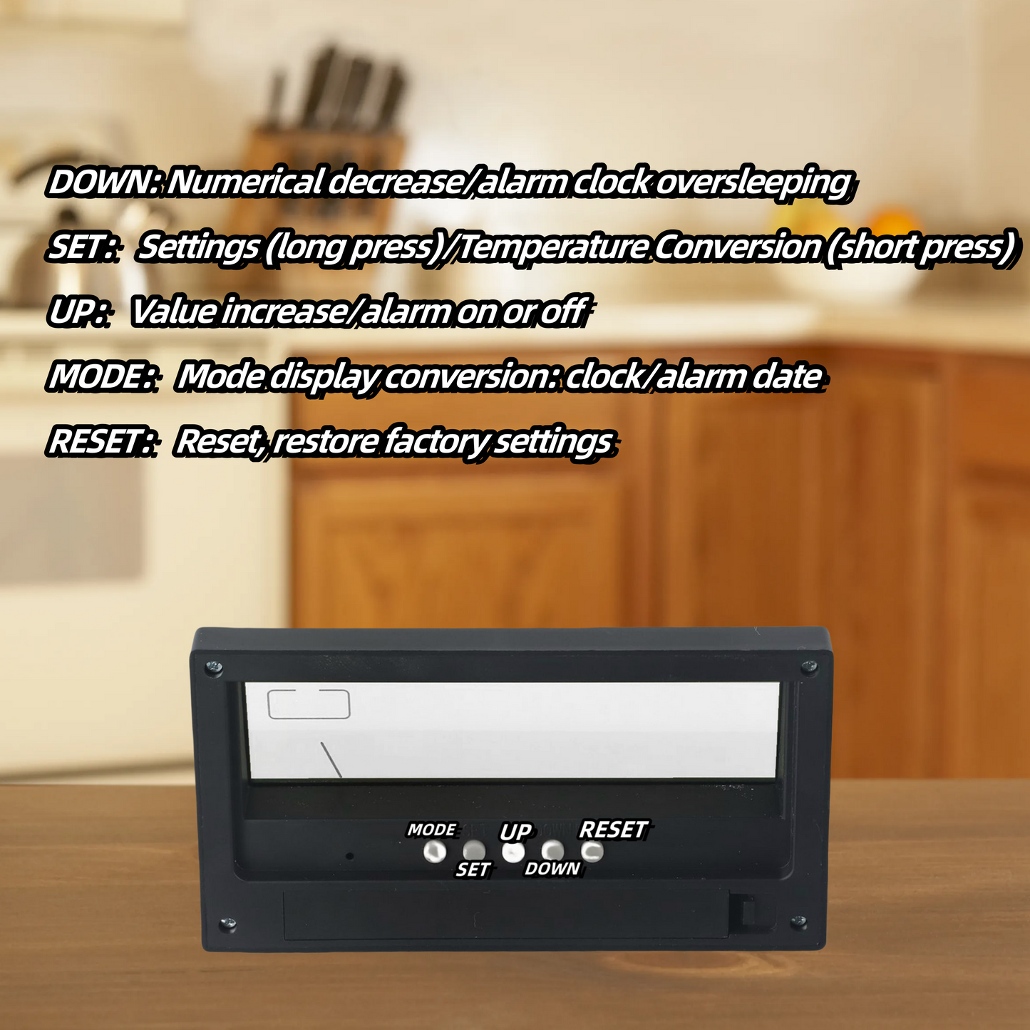 Creative Weather Station Alarm Clock MultiFunctional ThermoHygrometer With Large Display Perfect Fo 3