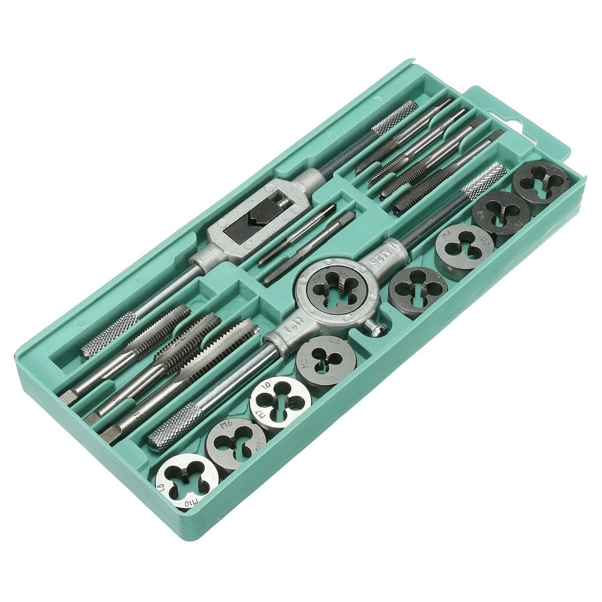 Professional Metric Hand Tap and Die Set, Screw Thread Plugs & Straight Taper Reamer Tools for Accurate Thread Repair