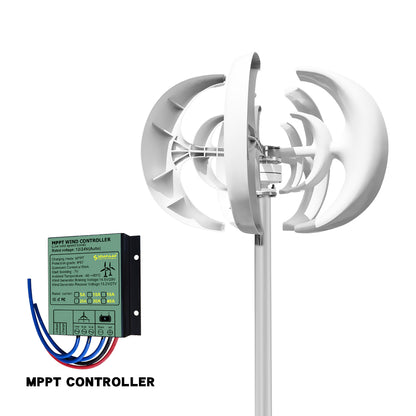 5000W Vertical Wind Turbine Generator Small Windmill Free Energy For Household Farm MPPT Controller 6