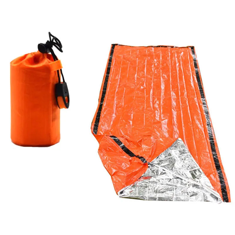 Outdoor EDC Camping Gear Portable Waterproof Emergency Survival Sleeping Bag, Thermal Sack First Aid Rescue Kit
