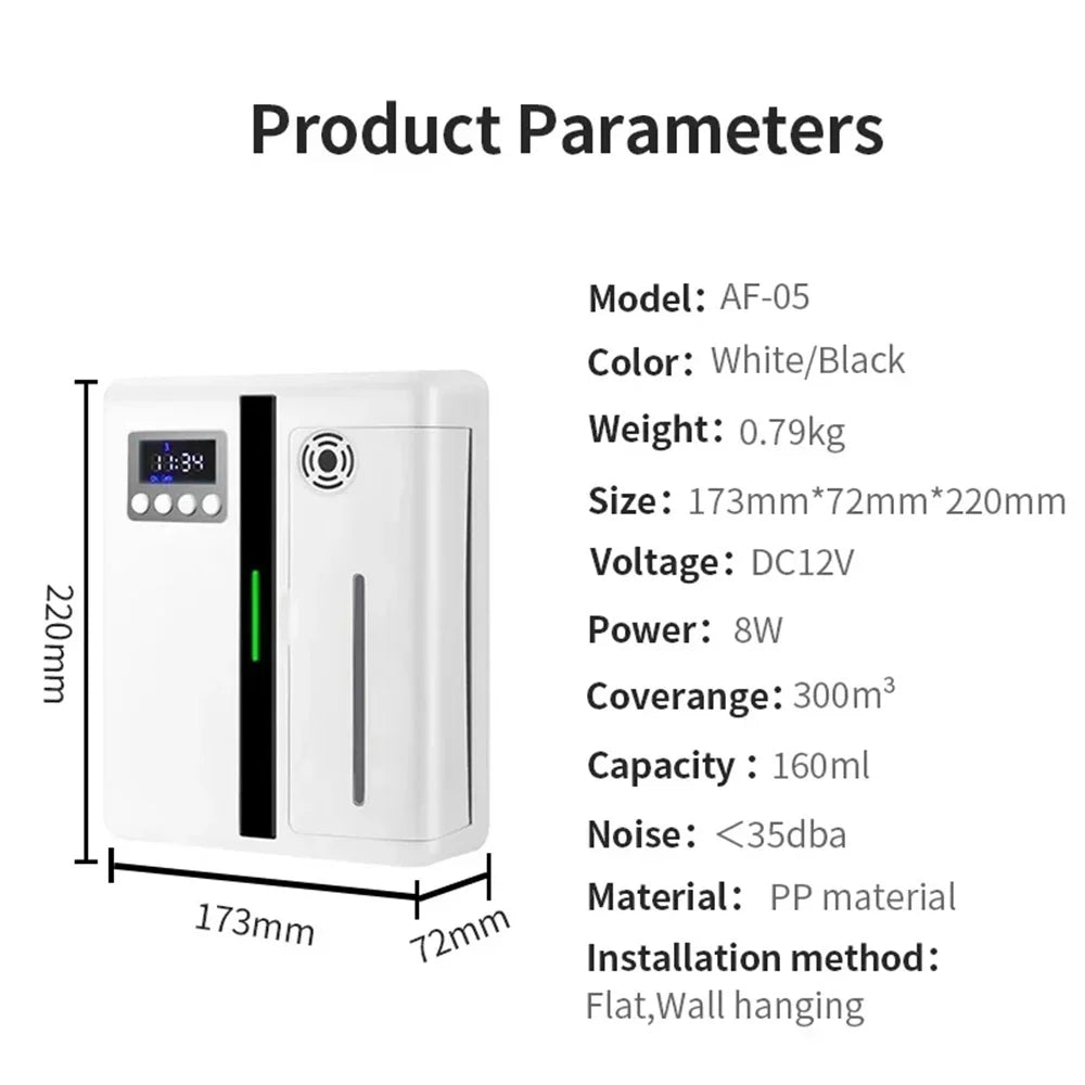 Smart Scent Machine Diffuser Bluetooth Coverage, Fragrance Machine, Essential Oil Diffuser for Hotel Home Fresh
