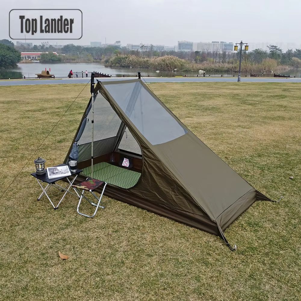 Ultralight 1Person Backpacking Tent  Quick Setup Airy Mesh Shelter With Mosquito Protection For Cam 1