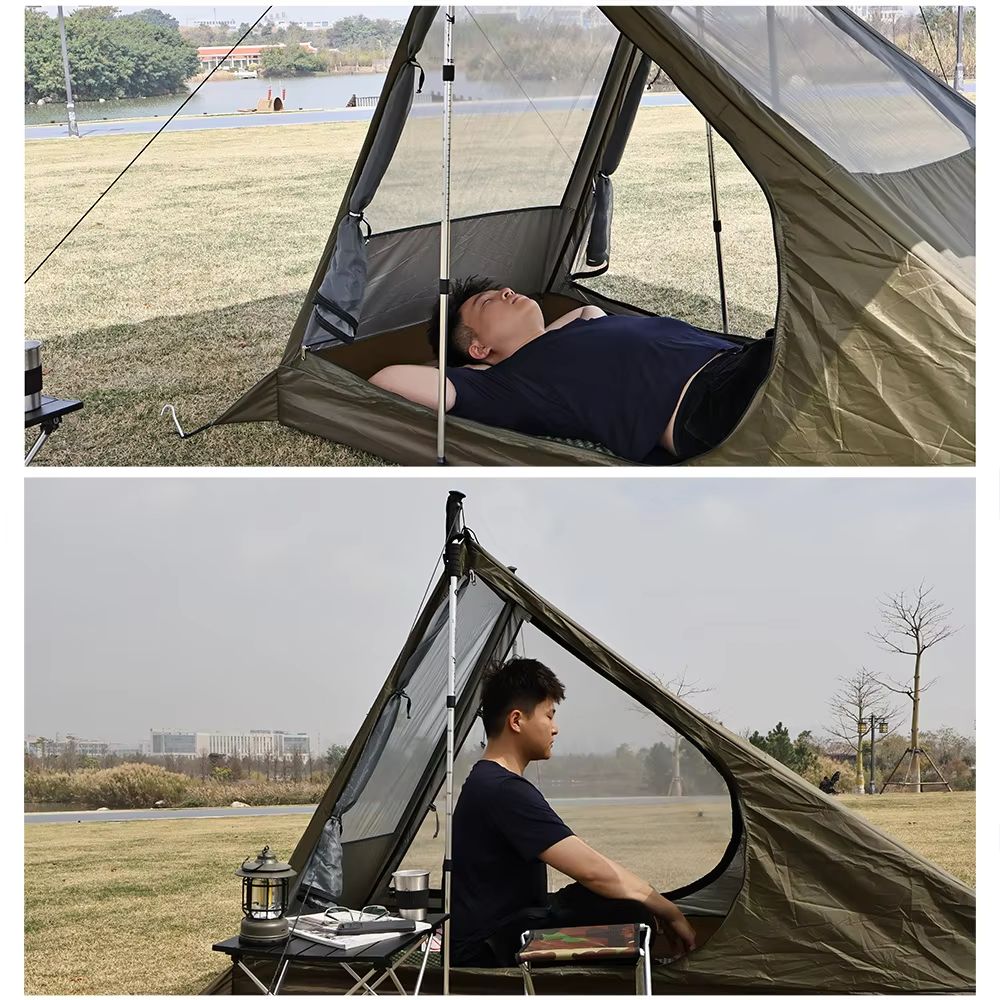 Ultralight 1Person Backpacking Tent  Quick Setup Airy Mesh Shelter With Mosquito Protection For Cam 2