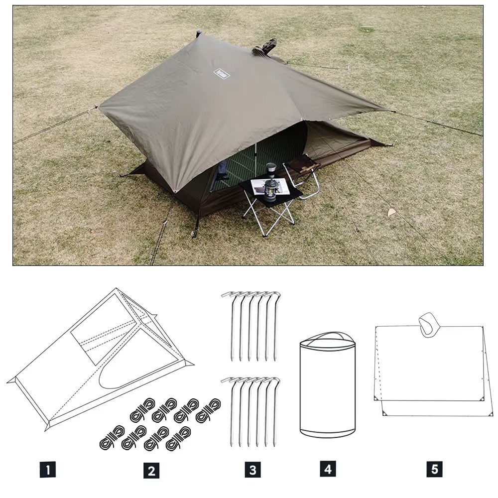 Ultralight 1Person Backpacking Tent  Quick Setup Airy Mesh Shelter With Mosquito Protection For Cam 7