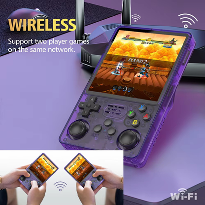 R36S Plus Portable Retro Handheld Game Console, 3.5-inch IPS Screen, Linux System, 64GB WiFi, Classic Game Console Video