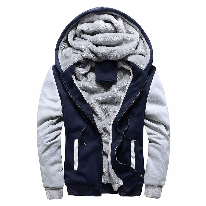 Mens Winter Fleece Hoodie Jacket  Thick Warm Zipper Sweatshirt Coat For Casual Wear  Sports 11
