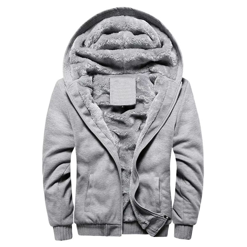 Mens Winter Fleece Hoodie Jacket  Thick Warm Zipper Sweatshirt Coat For Casual Wear  Sports 13