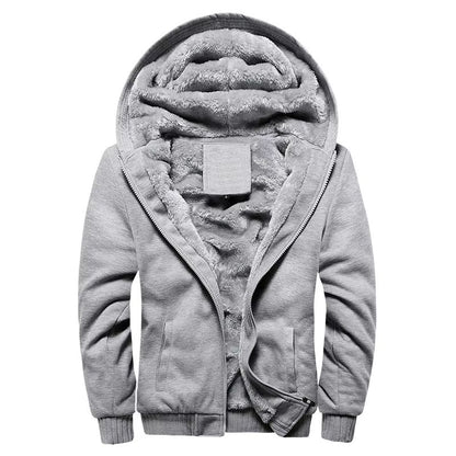 Mens Winter Fleece Hoodie Jacket  Thick Warm Zipper Sweatshirt Coat For Casual Wear  Sports 13