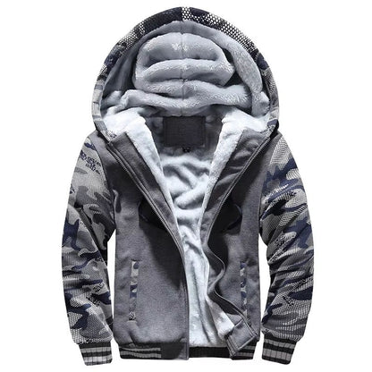 Mens Winter Fleece Hoodie Jacket  Thick Warm Zipper Sweatshirt Coat For Casual Wear  Sports 14
