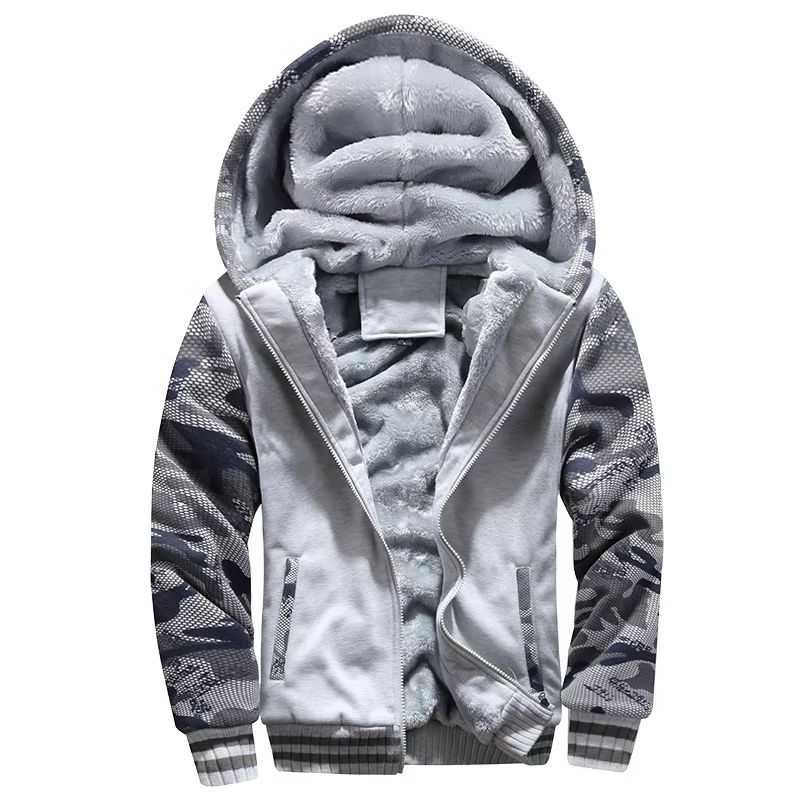 Mens Winter Fleece Hoodie Jacket  Thick Warm Zipper Sweatshirt Coat For Casual Wear  Sports 15