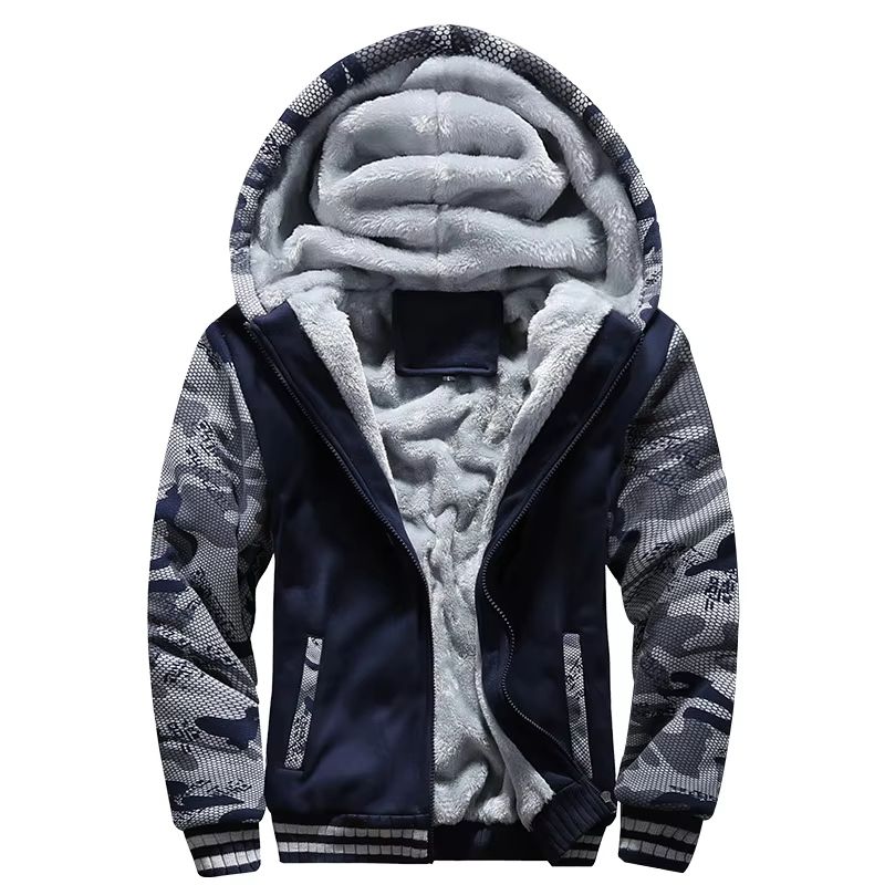 Mens Winter Fleece Hoodie Jacket  Thick Warm Zipper Sweatshirt Coat For Casual Wear  Sports 6