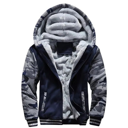 Mens Winter Fleece Hoodie Jacket  Thick Warm Zipper Sweatshirt Coat For Casual Wear  Sports 6