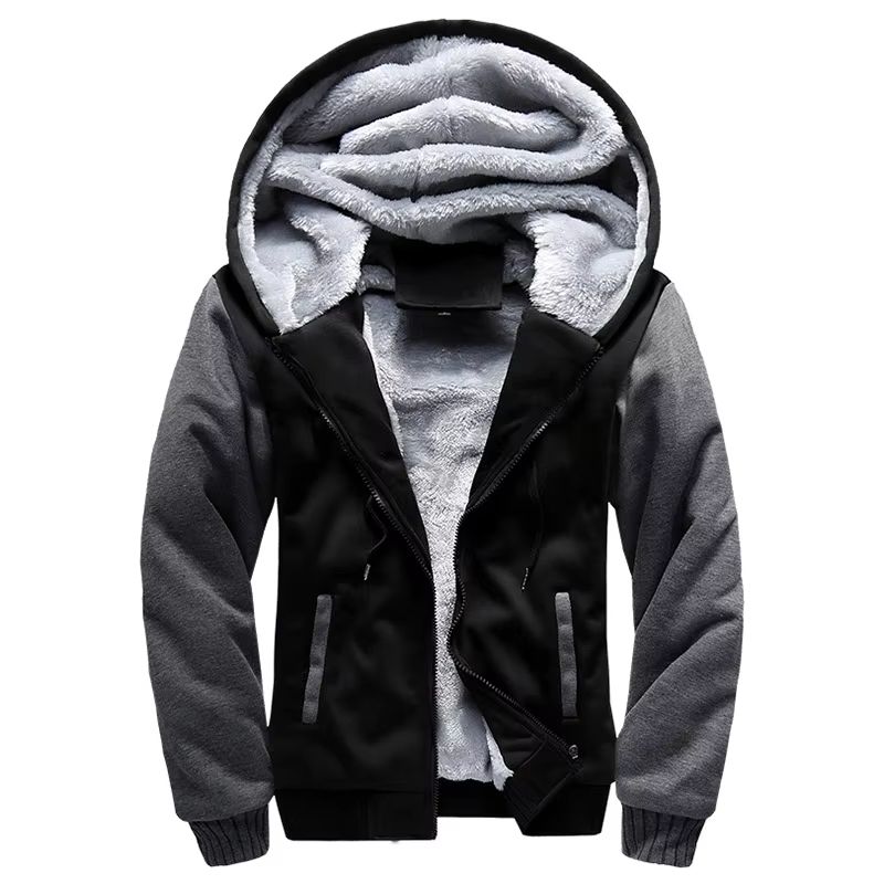 Mens Winter Fleece Hoodie Jacket  Thick Warm Zipper Sweatshirt Coat For Casual Wear  Sports 7