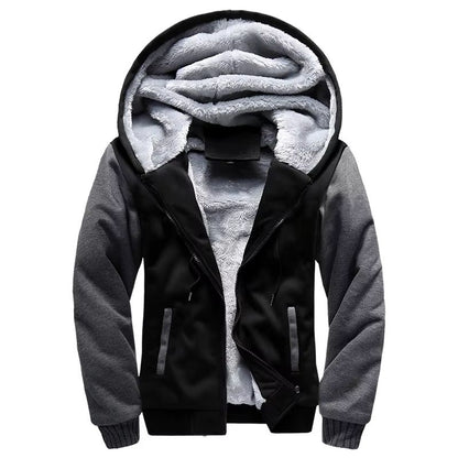 Mens Winter Fleece Hoodie Jacket  Thick Warm Zipper Sweatshirt Coat For Casual Wear  Sports 7