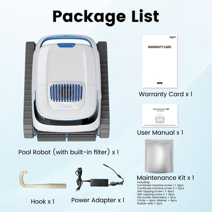Wireless Pool Vacuum Cleaner Battery, Pool Robot Floor 120 Minutes, Wall Climbing Automatic Pool Cleaner