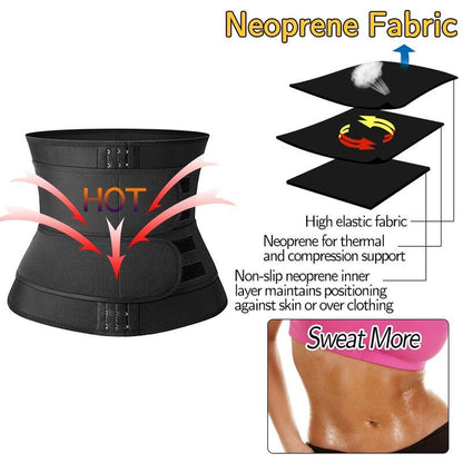 Women Men Breathable Neoprene Waist Trainer Belt Tummy Control Workout Waist Cincher Sauna Sweat Gi 1