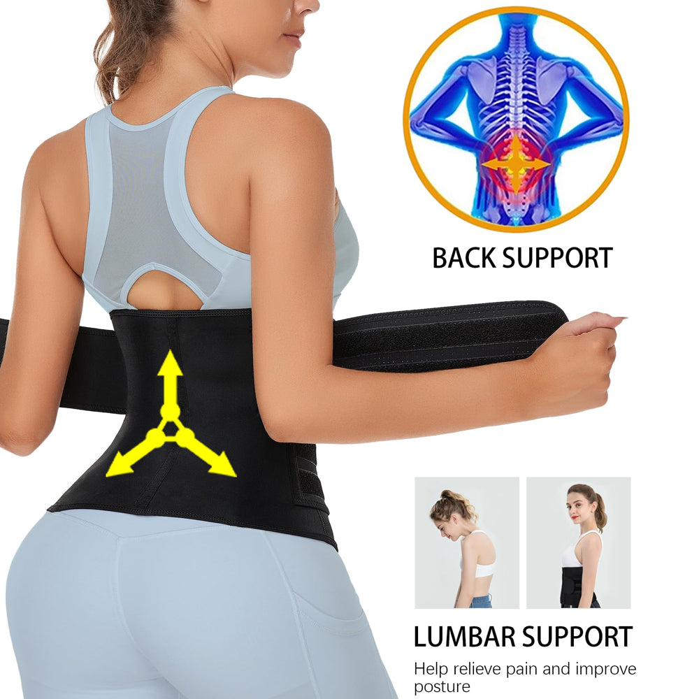 Women Men Breathable Neoprene Waist Trainer Belt Tummy Control Workout Waist Cincher Sauna Sweat Gi 4