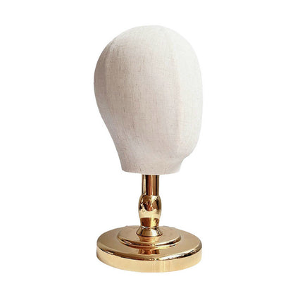 Mannequin Head Wig Hat Display Stand, Portable Holder for Wigs Caps Salon Styling Headpiece Display