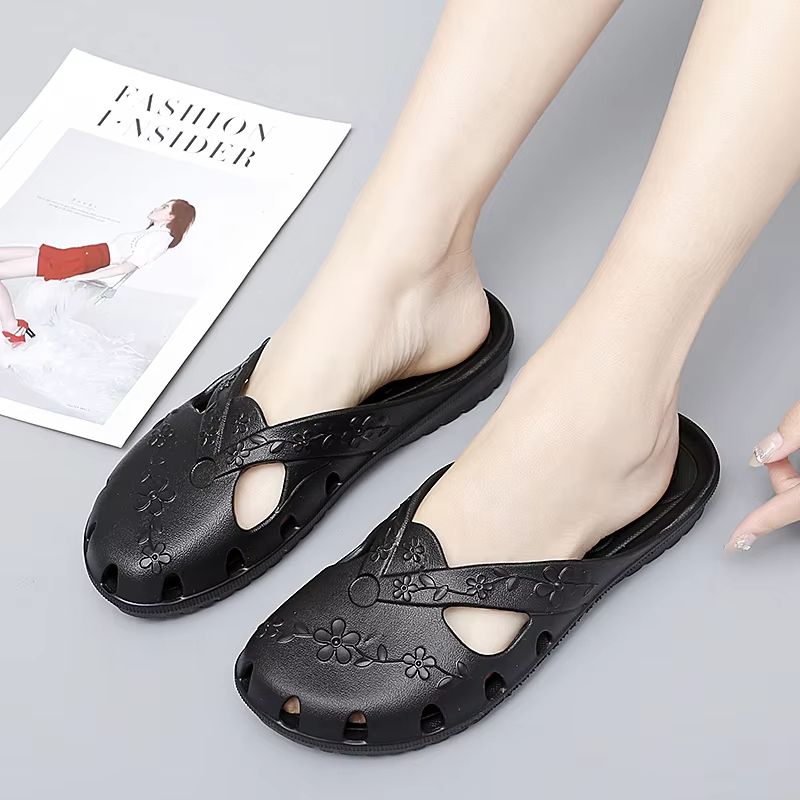 Womens Summer Jelly Platform Slippers  Breathable Outdoor  Indoor Hole Shoes For Beach House And Ca 1