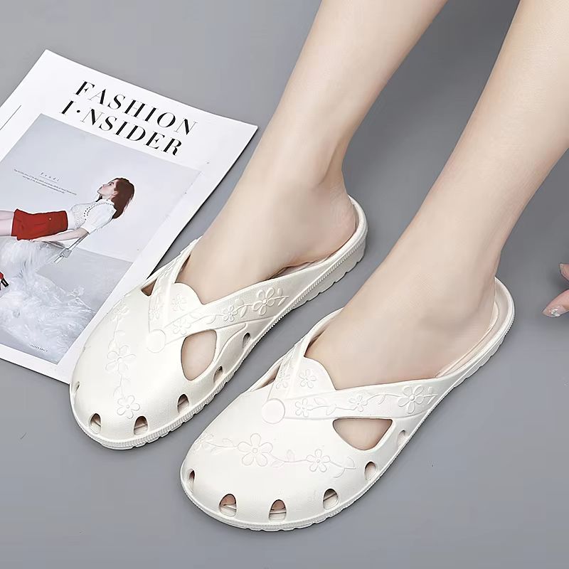 Womens Summer Jelly Platform Slippers  Breathable Outdoor  Indoor Hole Shoes For Beach House And Ca 2