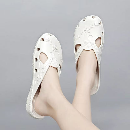 Womens Summer Jelly Platform Slippers  Breathable Outdoor  Indoor Hole Shoes For Beach House And Ca 3