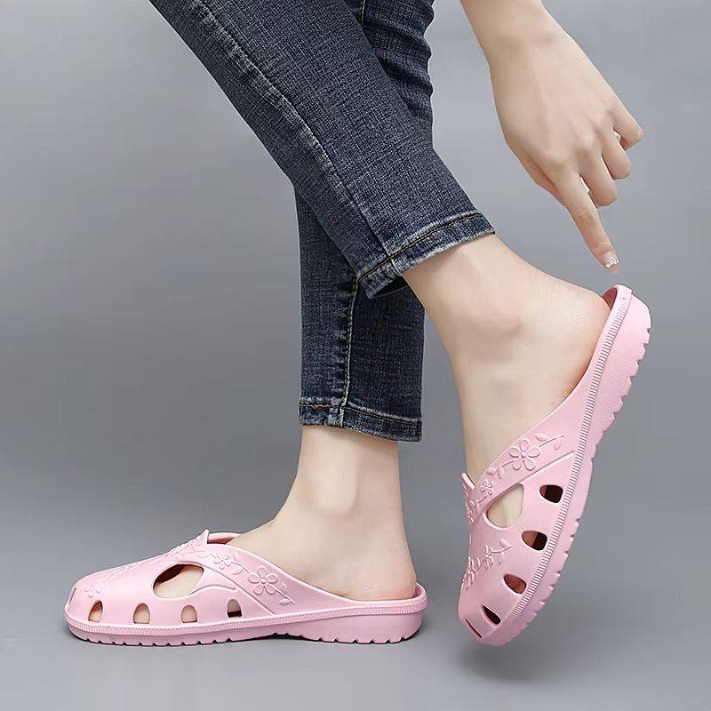 Womens Summer Jelly Platform Slippers  Breathable Outdoor  Indoor Hole Shoes For Beach House And Ca 4