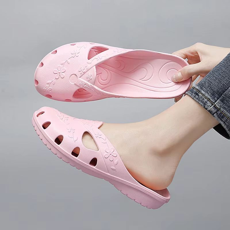 Womens Summer Jelly Platform Slippers  Breathable Outdoor  Indoor Hole Shoes For Beach House And Ca 5