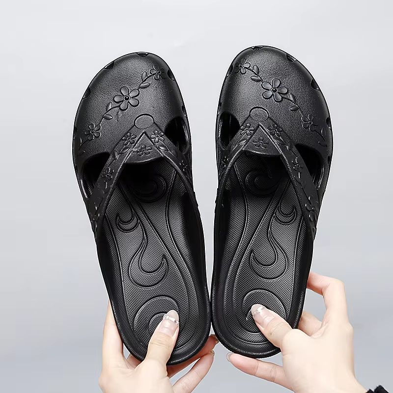 Womens Summer Jelly Platform Slippers  Breathable Outdoor  Indoor Hole Shoes For Beach House And Ca 6