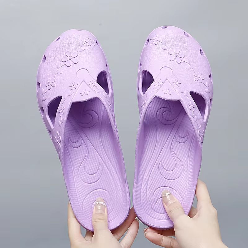 Womens Summer Jelly Platform Slippers  Breathable Outdoor  Indoor Hole Shoes For Beach House And Ca 9