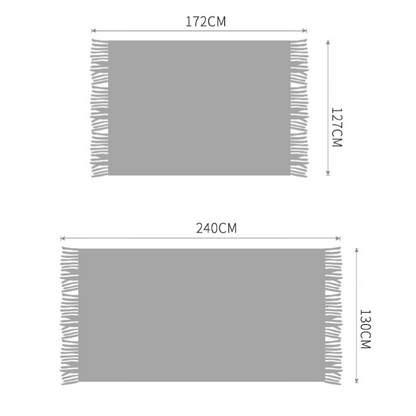 Corn Grain Waffle Embossed Knitted Blanket, Textile City Thickened Winter Warm Throw with Tassels, Decorative Bedspread