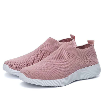 High Quality Women Vulcanized Sneakers SlipOn Loafers Stylish Walking Flats For Women 8