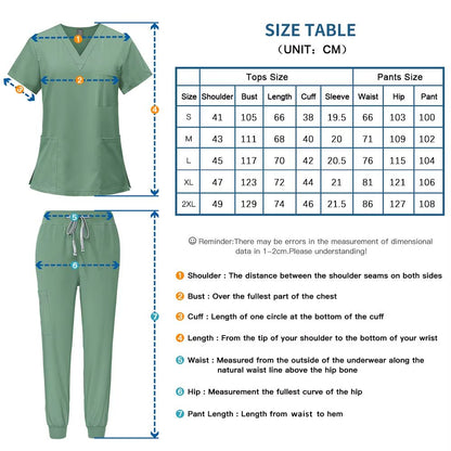 Medical Nurse Uniform Two Piece Scrubs Set For Women And Men Hospital Clinical Spa Dental Workwear 1
