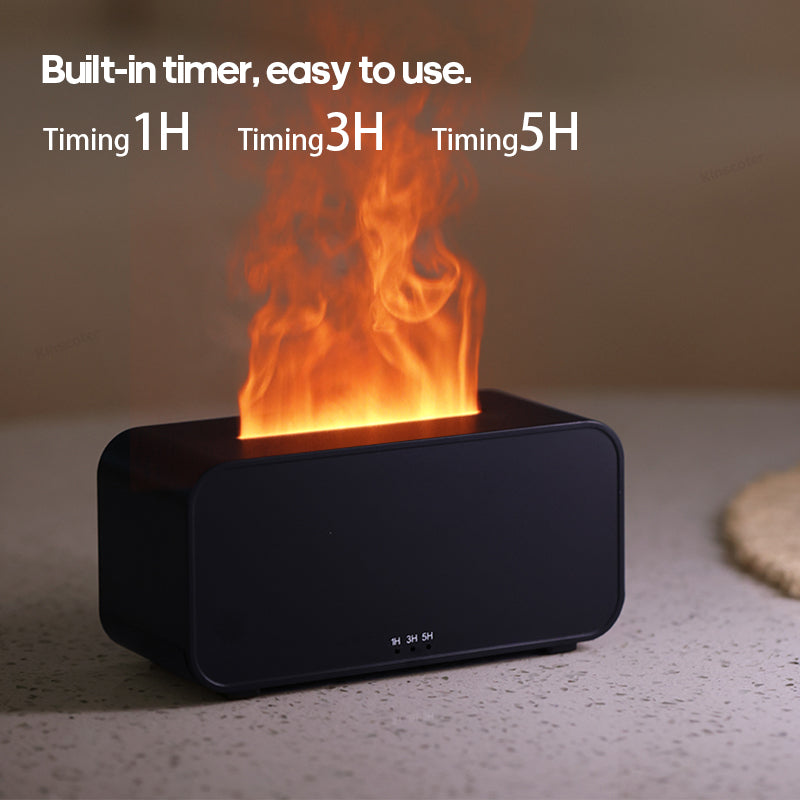Ultrasonic New Mini Aroma Diffuser Air Humidifier Cool Mist Maker Fogger LED Essential Oil Flame Lamp Difusor