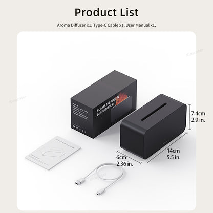 Ultrasonic New Mini Aroma Diffuser Air Humidifier Cool Mist Maker Fogger LED Essential Oil Flame Lamp Difusor