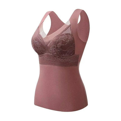 Womens Winter Thermal Vest Plus Size Warm Undershirt Soft Inner Wear Autumn Thermal Top 9