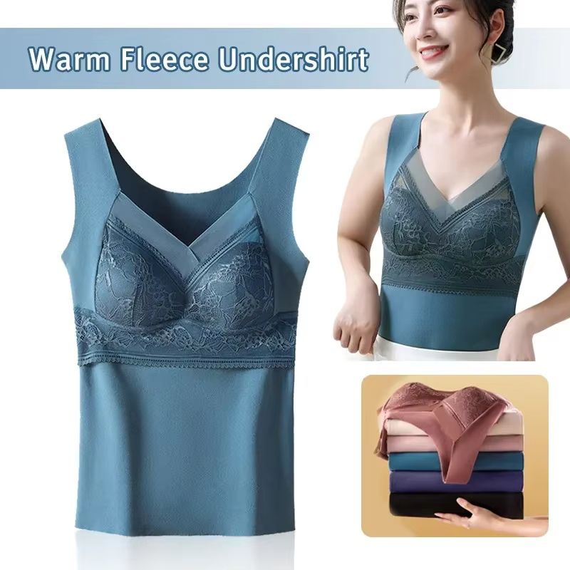 Womens Winter Thermal Vest Plus Size Warm Undershirt Soft Inner Wear Autumn Thermal Top 4