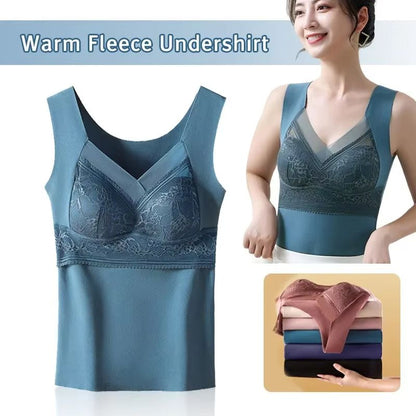 Womens Winter Thermal Vest Plus Size Warm Undershirt Soft Inner Wear Autumn Thermal Top 4