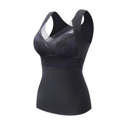 Womens Winter Thermal Vest Plus Size Warm Undershirt Soft Inner Wear Autumn Thermal Top 6