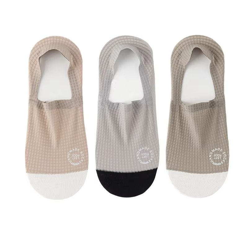 Mens Invisible Socks 3 Pairs Breathable Thin Boat Socks Comfortable Mesh Low Cut Casual Sox 10