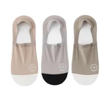 Mens Invisible Socks 3 Pairs Breathable Thin Boat Socks Comfortable Mesh Low Cut Casual Sox 10