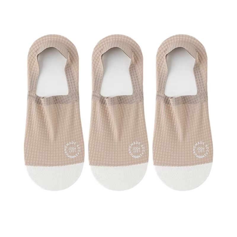 Mens Invisible Socks 3 Pairs Breathable Thin Boat Socks Comfortable Mesh Low Cut Casual Sox 12