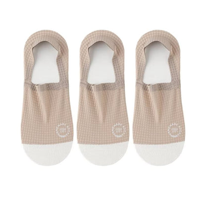 Mens Invisible Socks 3 Pairs Breathable Thin Boat Socks Comfortable Mesh Low Cut Casual Sox 12