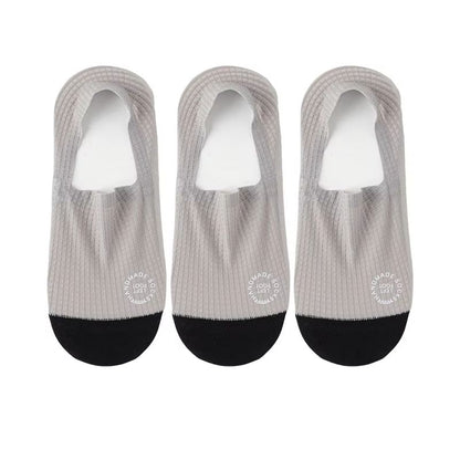 Mens Invisible Socks 3 Pairs Breathable Thin Boat Socks Comfortable Mesh Low Cut Casual Sox 13