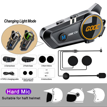 3D Surround Heavy Bass Motorcycle Helmet Headset Stereo Bluetooth HandsFree Calls IPX7 Waterproof   6