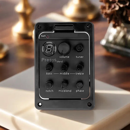 Plastic Guitar Pickup with Tuner, Fishman Presys Blend Preamp EQ, Soundhole EQ, Equalizer for Acoustic Guitars