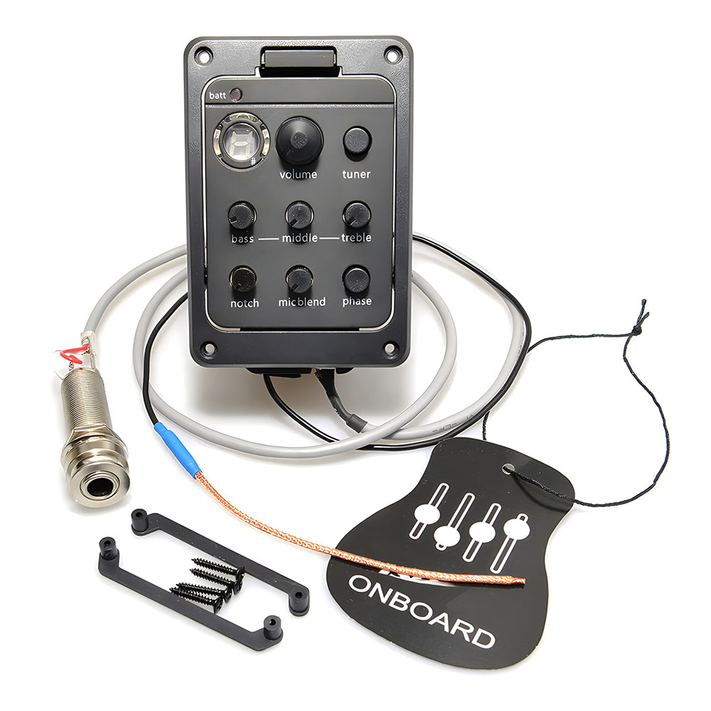 Plastic Guitar Pickup with Tuner, Fishman Presys Blend Preamp EQ, Soundhole EQ, Equalizer for Acoustic Guitars